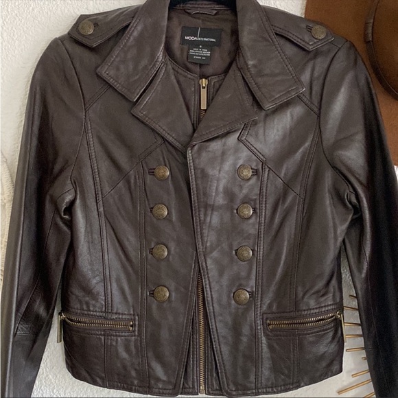 Victoria’s Secret MODA International | Genuine Leather Brown Jacket | Small - Picture 15 of 15